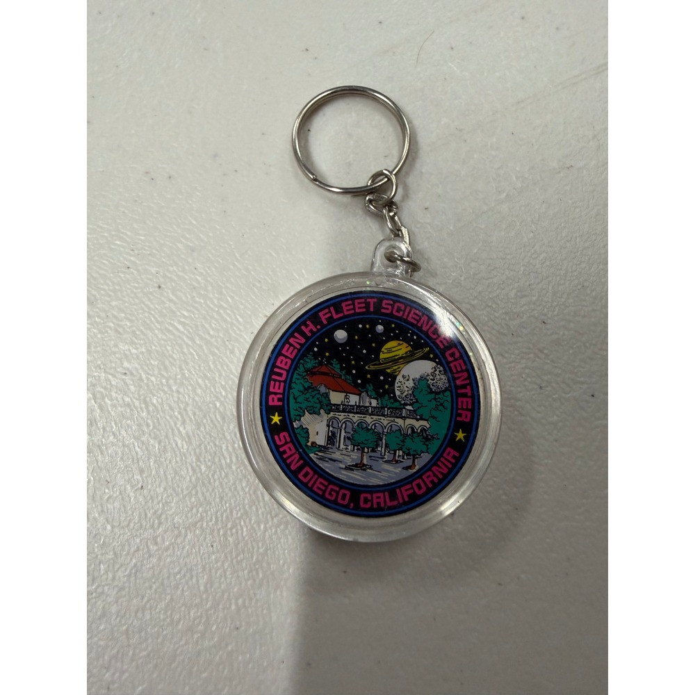 Vintage Reuben H Fleet Science Center San Diego California Keychain Souvenir